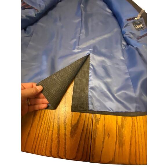 Chaps Ralph Lauren Two Button Gray Blazer Poly Blend Sport Coat Jacket Size 44R - Picture 7 of 16